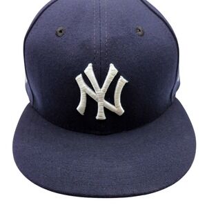 New Era 59FIFTY New York Yankees Derek Jeter Captain Patch Fitted Hat Navy 7 5/8